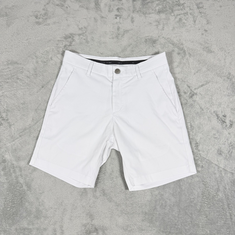 Primo Mens 28 Golf Shorts White 7" Inseam Performance Stretch 4-Pocket